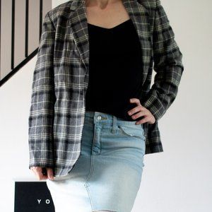 Vintage Wool Plaid Blazer